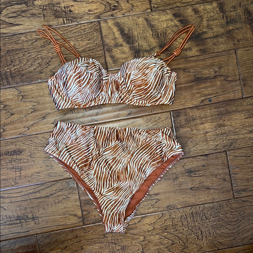 Zebra Print Bikini Set